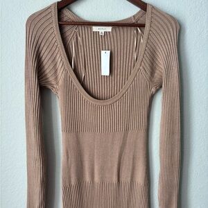 NWT Mable Ribbed Scoop Neck Dress